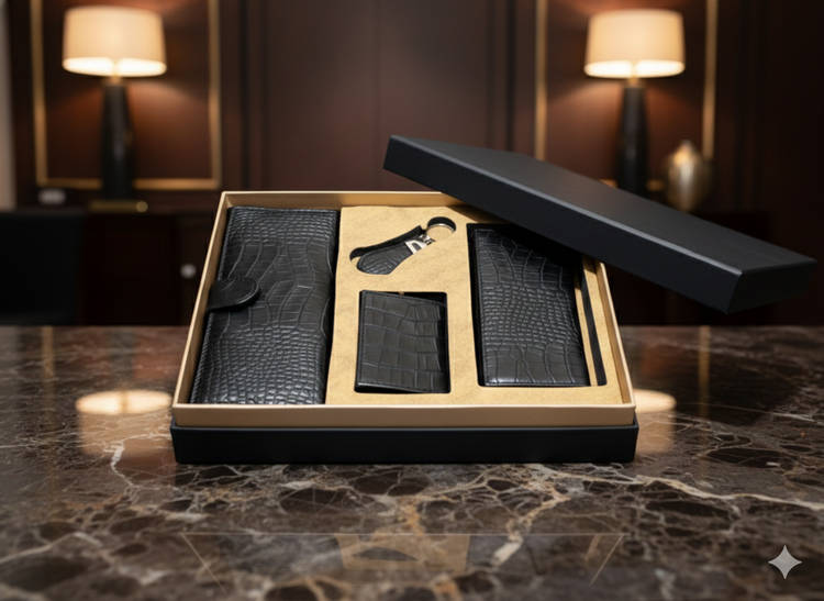 ست هدیه چرم مردانه عمده