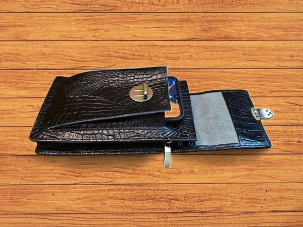 کیف مدارک پاسپورتی گردنی چرم