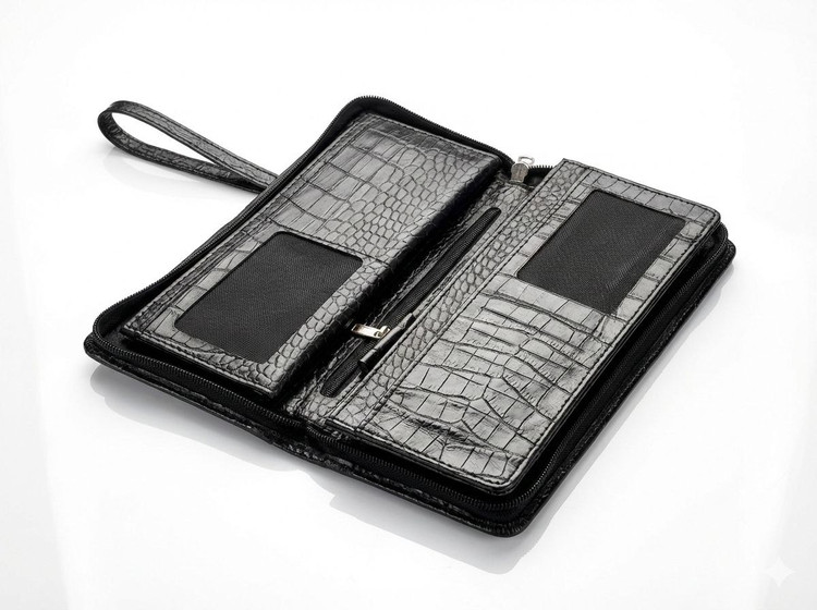 کیف مدارک و دسته چکی چرم طبیعی